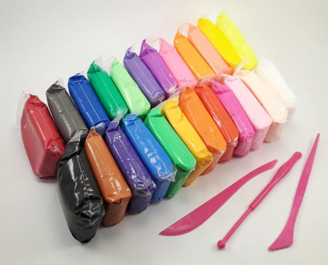 Повітряний пластилін набір 24кол Josef Otten 15g + стеки, 34SL7720-24