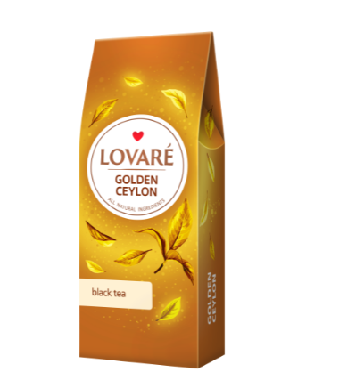 Чай чорний 80г, лист, "Golden Ceylon", LOVARE lv.01816
