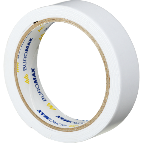 Клейка стрічка двохстороння на пінній основі 12мм х 2м