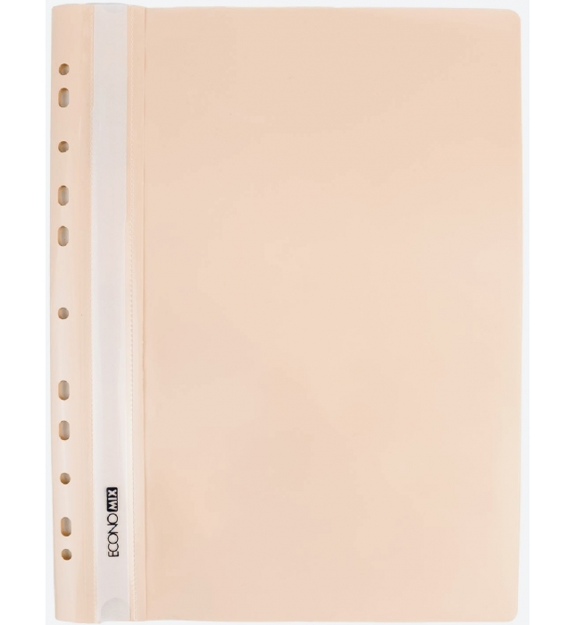 Папка-швидкозшивач А4 Economix з перфорацією, фактура "глянець", персикова E31510-86