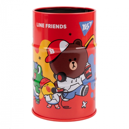 Стакан-підставка бочка YES Line friends металевий
