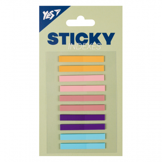 Індекси пластикові Yes "Fusion", 45*6мм, 200 шт (10х20)