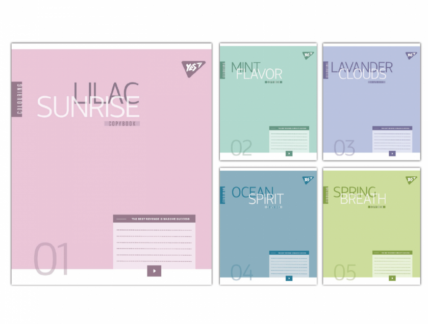 Зошит учнівський загальний Yes Colouring А5 96 аркушів клітинку 767970