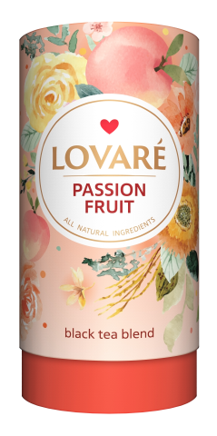Чай чорний 80г, лист, "Пристрасний фрукт", LOVARE lv.18069