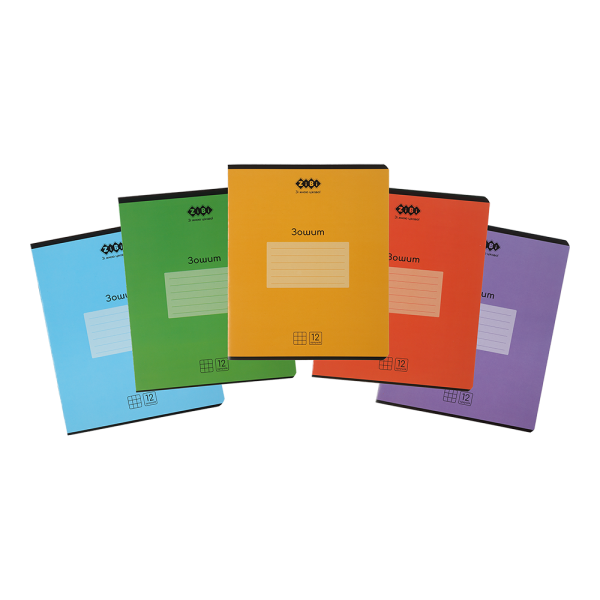 Зошит учнівський шкільний MONOCHROME, 12арк., клітинка, асорті, KIDS LINE ZB25.1750K