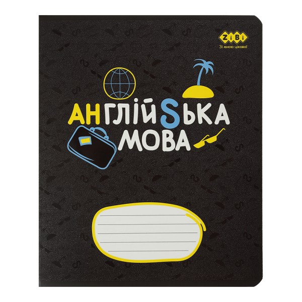 Зошит учнівський шкільний BLACK, 36арк., клітинка, англійська, KIDS LINE ZB.1730-01
