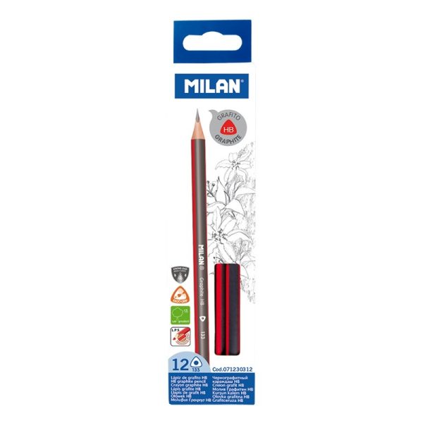 Олівець НВ MILAN 071230312 чорнографітовий трикутний D2,2mm