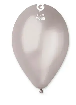 Кульки повітряні 10' срібні металік Gemar  (25 см) 1шт 02884