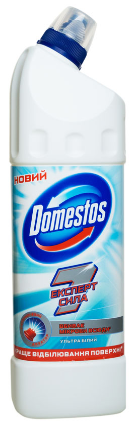 Засіб дезинфікуючий 1л Доместос для унітазу Ультра Білий