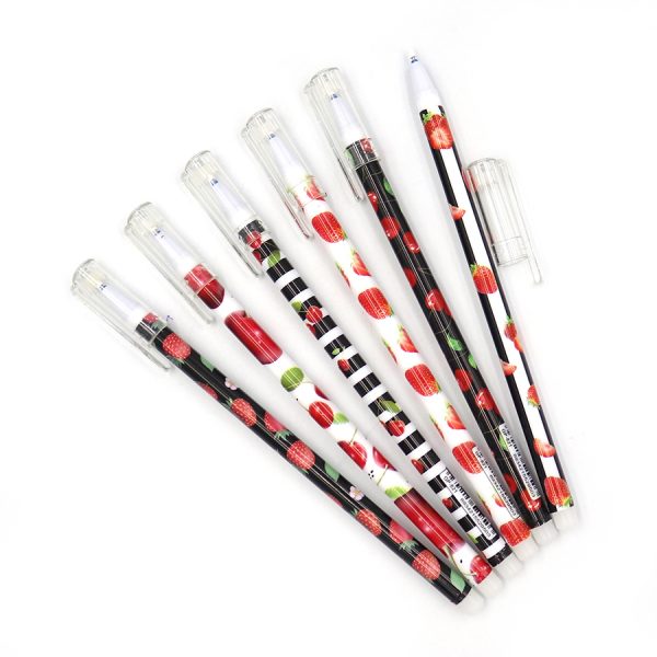 Ручка гелева пиши-стирай 0,5мм синя "Fruits" 821