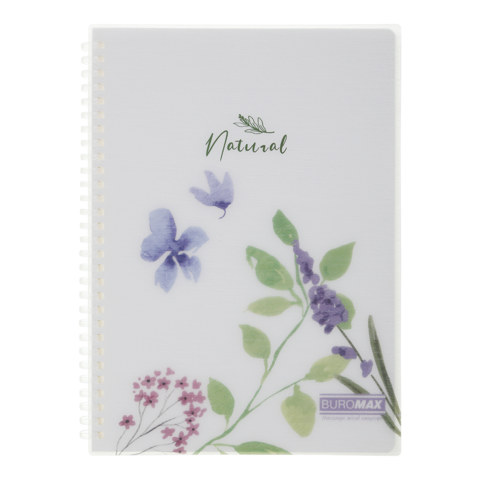 Зошит на пружині збоку ARABESKI, B5, 80 арк., лінія, пластикова обкладинка, білий