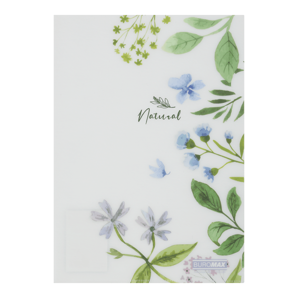 Папка-кутик, А4, матовий напівпрозорий пластик, ARABESKI, блакитний BM.3967-14