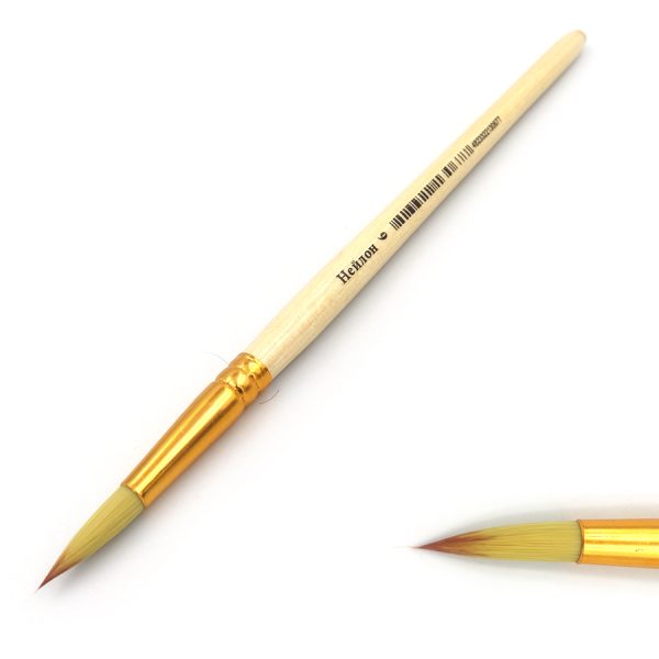 Пензлик № 6 нейлон круглий 6-K-N