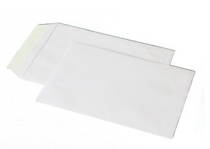 Конверт С4 з липким прошарком 90 г/м2 білий, 4041