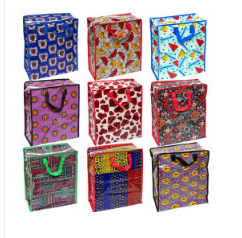 Сумка кольорова 40х35х18 см №1 мікс кольорів