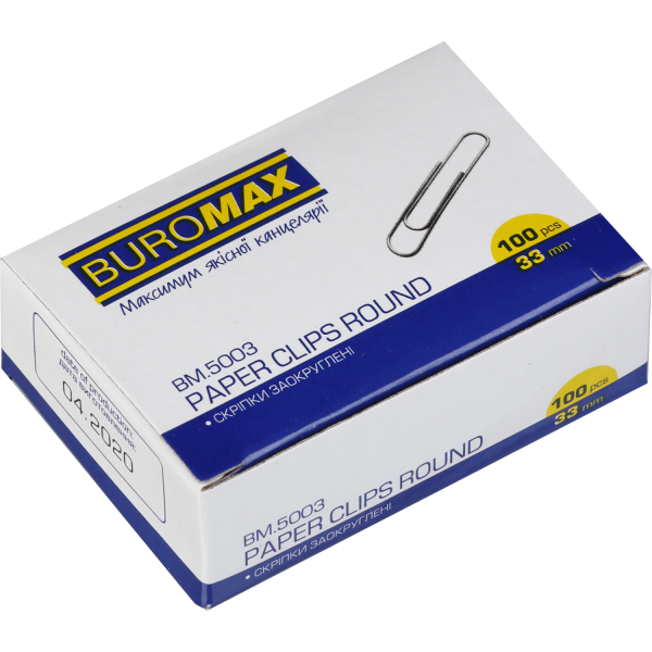 Скріпки нікельовані 33 мм, 100 шт. ВМ.5003