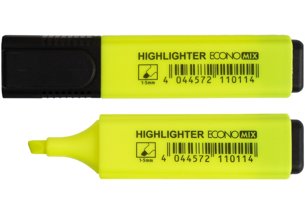 Маркер текстовий ECONOMIX 1-5 мм, колір жовтий E11011