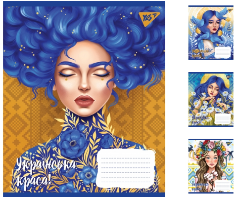 Зошит 18арк клітинка YES 766336  Українська красуня