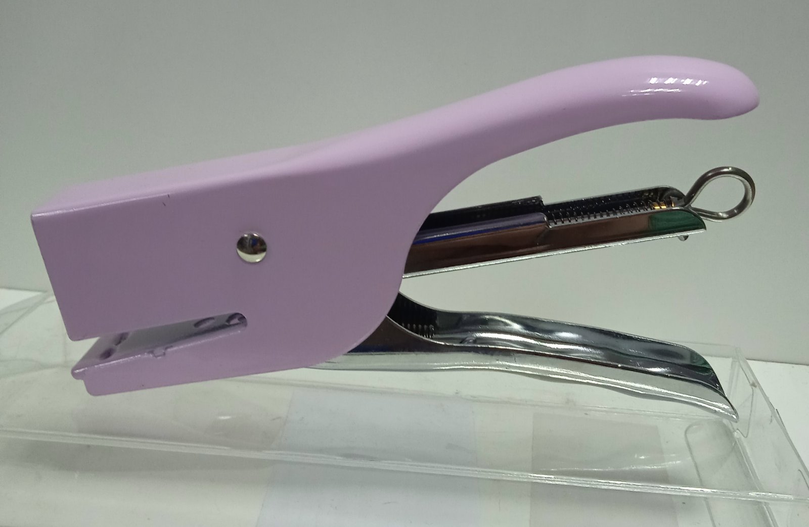 Степлер "плаєр" пастельні кольори, 10-15 аркушів