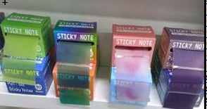 Липкий блок для нотаток 30*60мм "Перлина" каротна упаковка