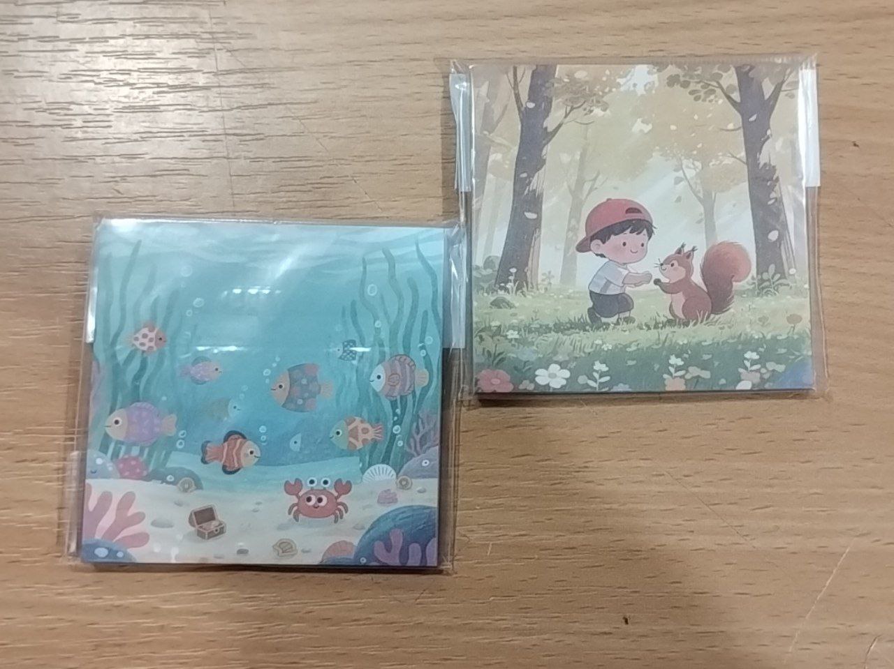 Липкий блок для нотаток з картинкою "Happiness" 50аркушів . JX02