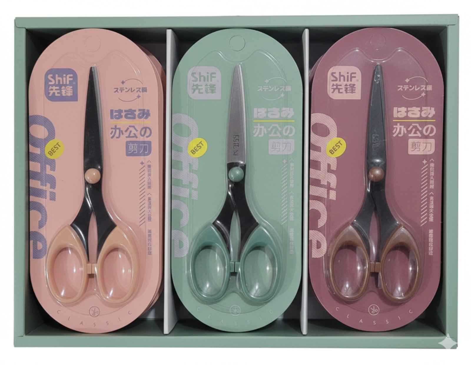 Ножиці "Style" 6,5", блістер  3 кольори