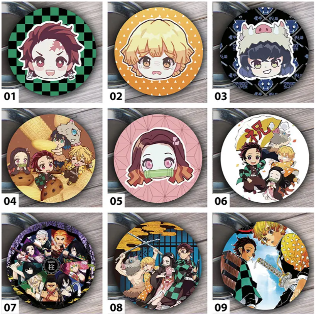 Значок Клинок, який знищує демонів / Demon Slayer: Kimetsu No Yaibai в ассортименті | 44мм