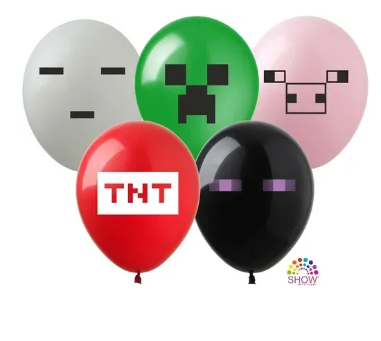 Латексні повітряні кульки 12" (30 см.) "Майнкафт" асорті Show