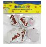 Наліпки EVA кольрові, 5гр. Зайчики 11108