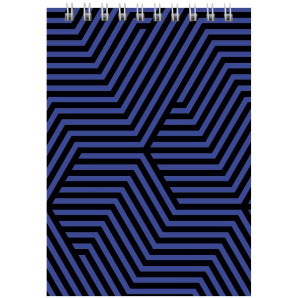 Блокнот на спіралі зверху, м'яка картонна обкладинка. Формат - А6, 48 аркушів у клітинку.