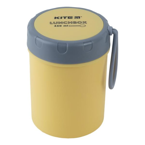 Ланчбокс для їжі. Виготовлений з харчового пластику. Герметично закривається, доповнений ложкою. Об'єм 450 мл.