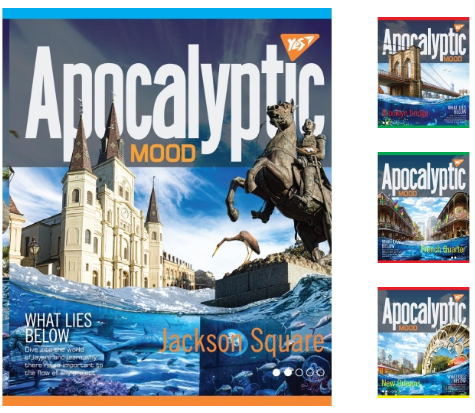 Зошит 24арк  клітинка YES 764304 APOCALYPTIC