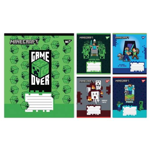 Зошит 18арк = Yes Minecraft Walls, зошит учнівський шкільний 767567