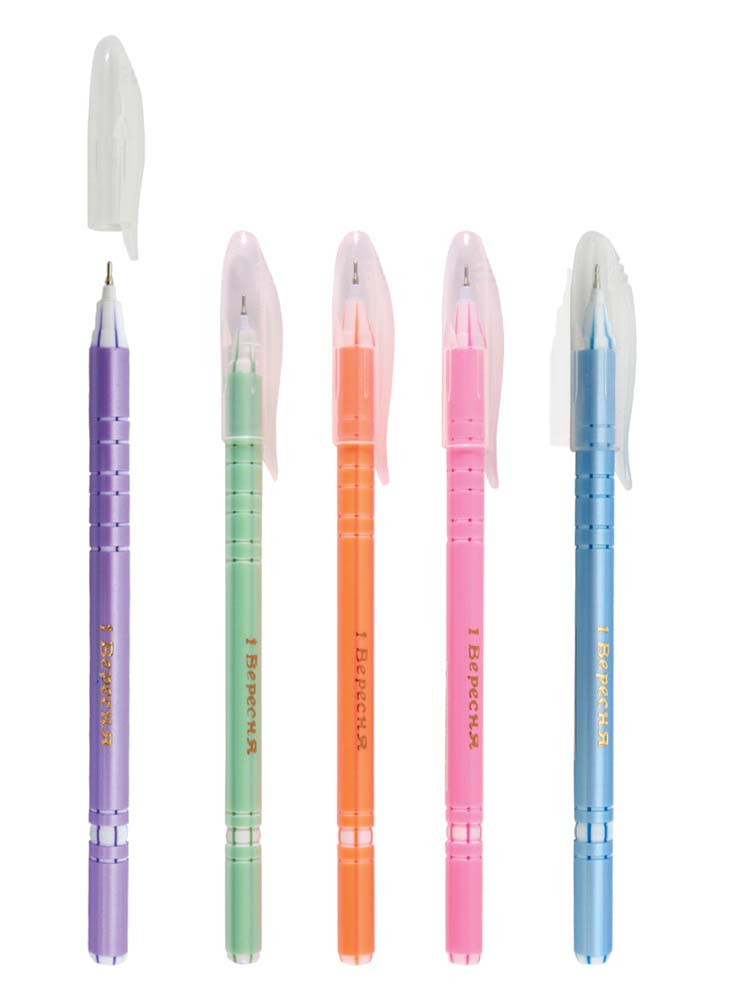 Ручка кулькова 1Вересня 411032 «Flower Pearl Coated» синя