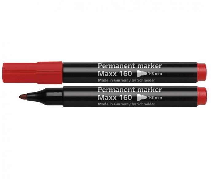Маркер перманентний 1-3 мм Schneider Maxx 160 червоний, S116002
