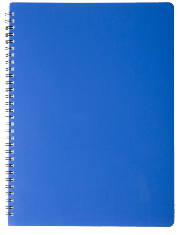 Блокнот на пружині А4 80арк Buromax пластикова обкладинка синій GLOSS
