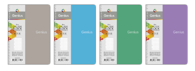 Коледж-блок, спiраль, В5/80арк., у клітинку, білий блок, 70г/м2, пластик, Genius B5-080-6802K