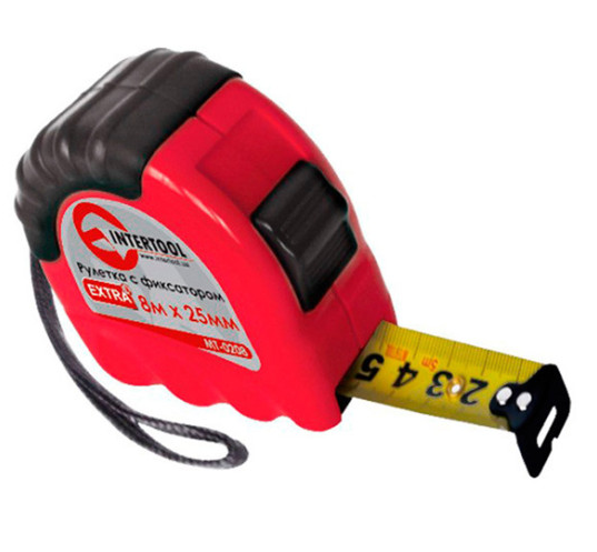 Рулетка з фіксатором 5м*19мм "EXTRA"Intertool