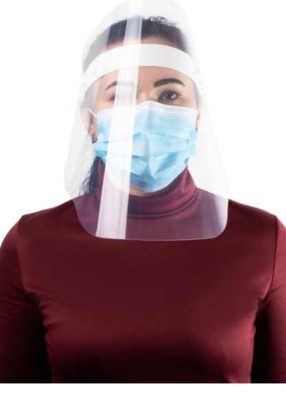 Экран-маска Economix E30855 прозрачная креплен на ленте с кнопками