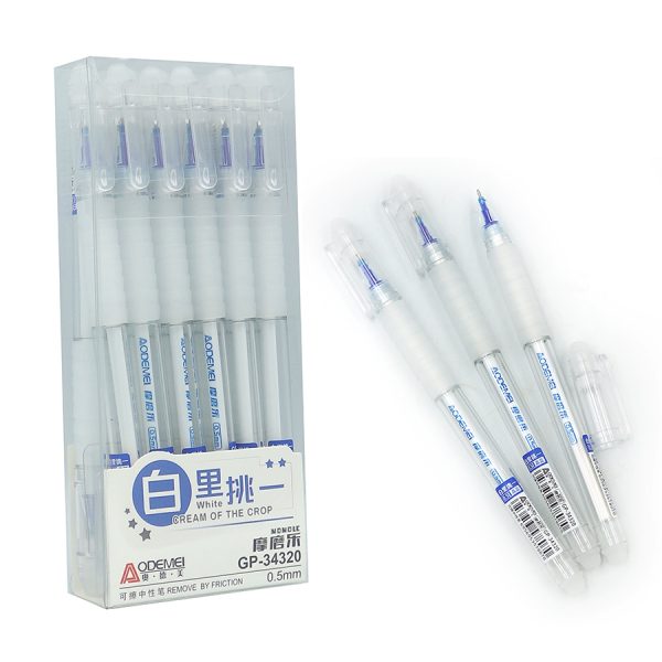 Ручка, що. стир. Aodemei "White" з колпачком 0,5мм, 34320