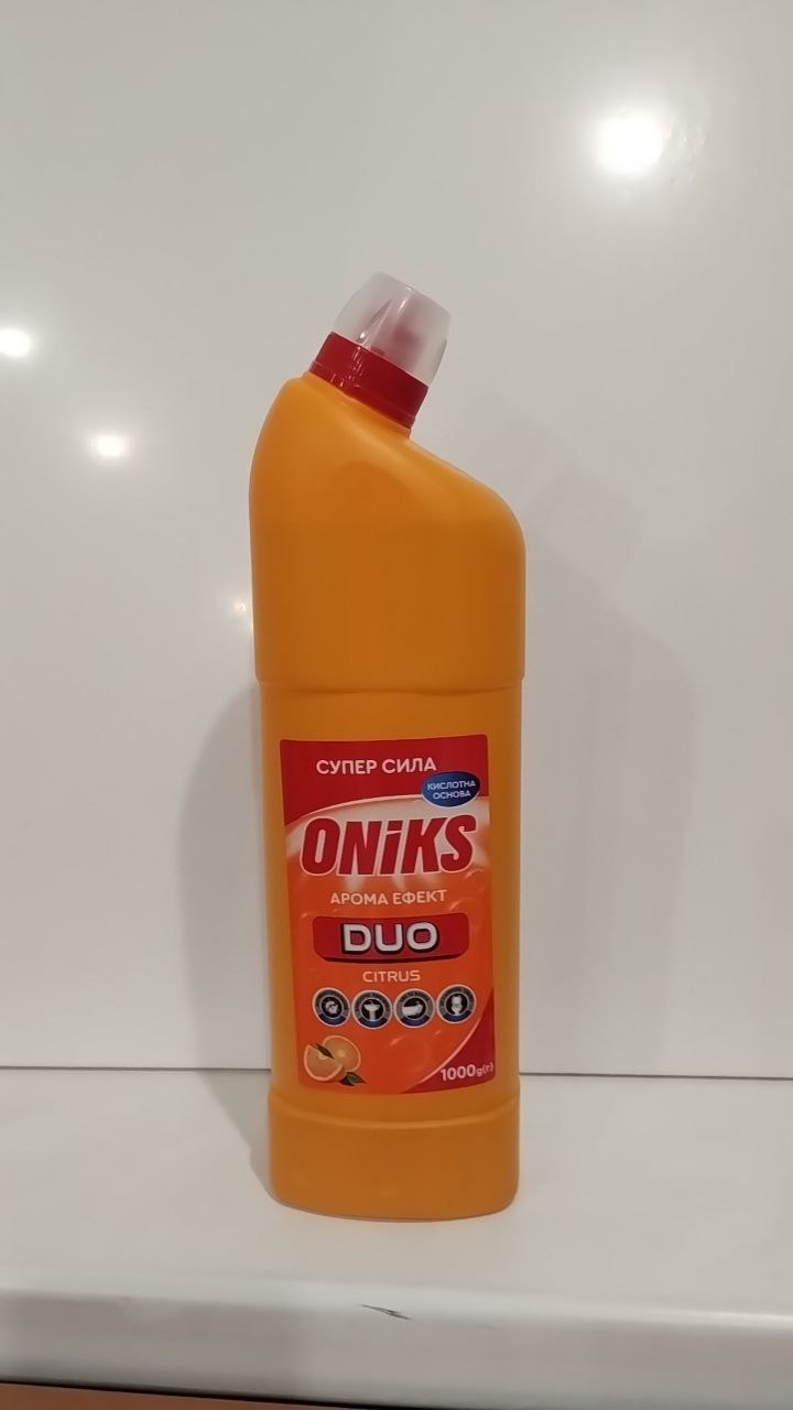 Засіб дезинфікуючий 1л ONIKS для унітазу цитрус