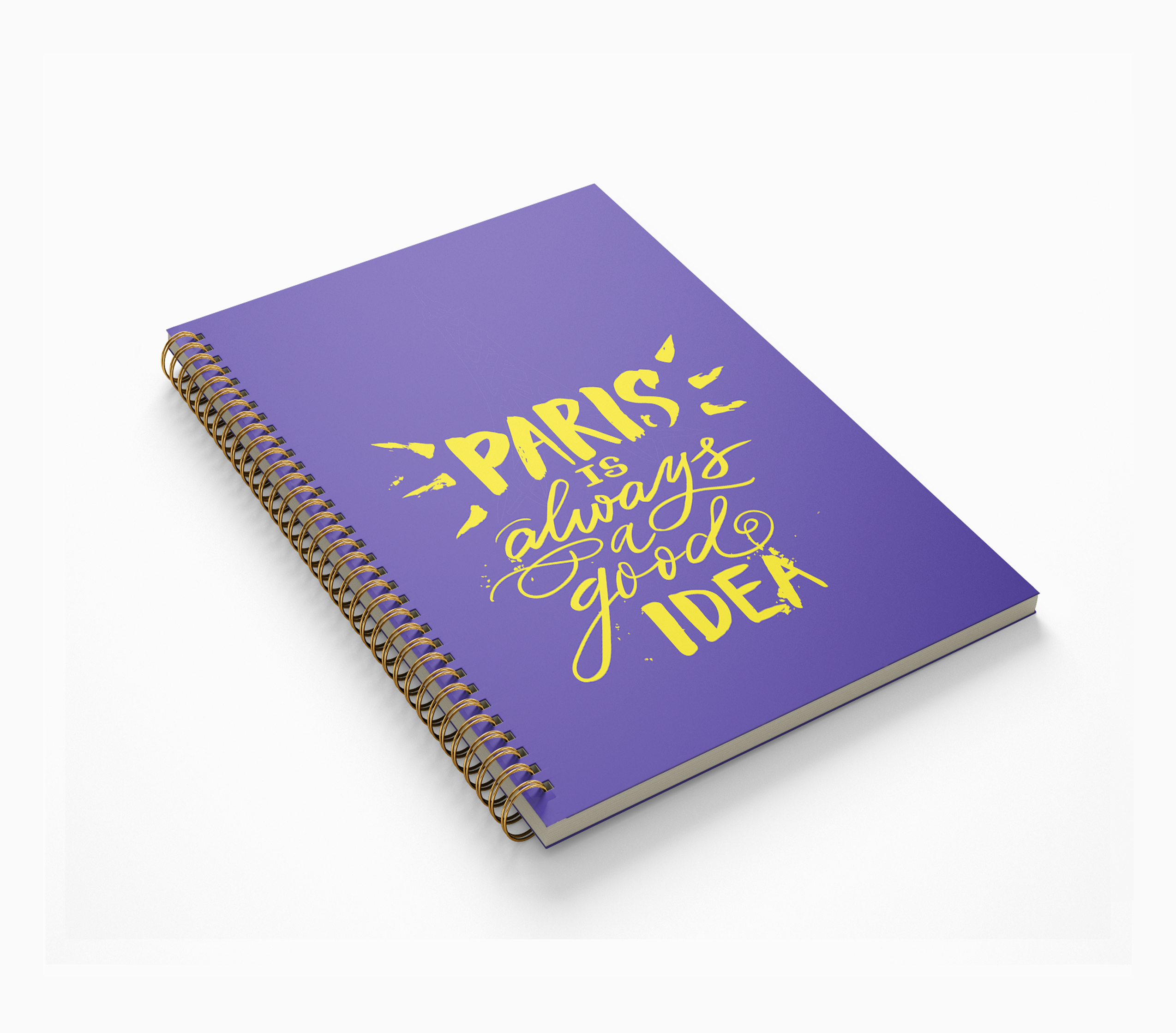 Блокнот В4 120арк Аркуш клітка, бокова спіраль, матова ламінація, тверда обкладинка картон, Париж, 1NB402