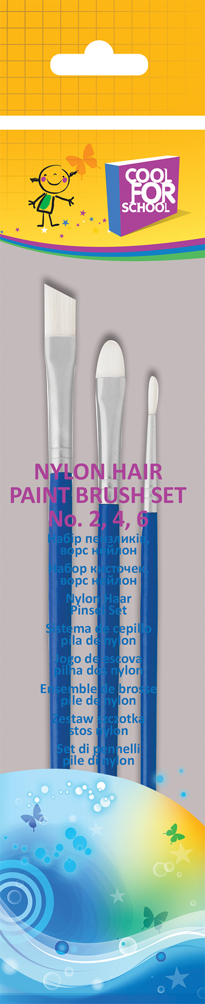 Набір пензликів  3шт CFS CF60826 № 2,4,6 ворс нейлон