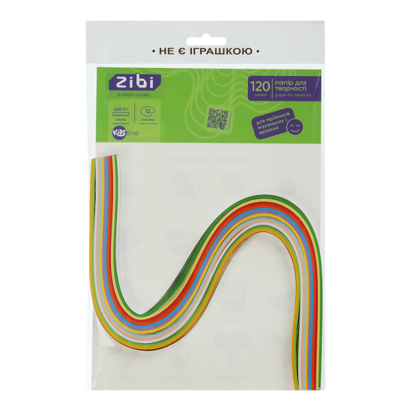 Набір для квілінгу, 120г/м2, 420х7мм, 12 кол., 120шт KIDS Line