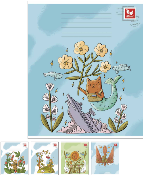 Зошит 12арк у косу лінію Школярик Star 012-3186С