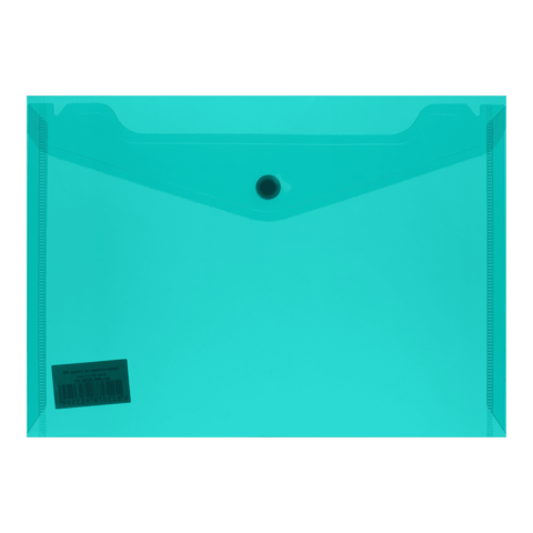 Папка-конверт А5 на кнопці, глянцева, бірюзовий BM.3936-06