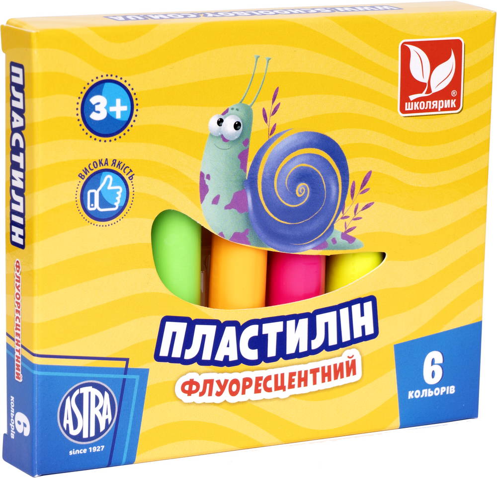 Пластилін флуоресцентний 6 кольорів,83811906