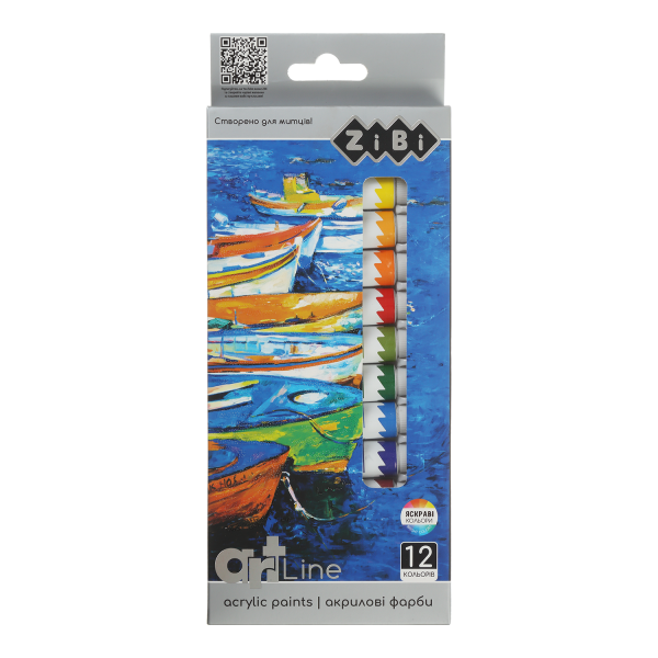 Акрил 12 кольорів х 12 мл, ART Line ZB.6663