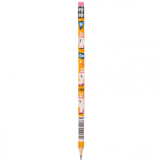 Олівець чорнографітний YES "Line Friends. Cony" з гумкою