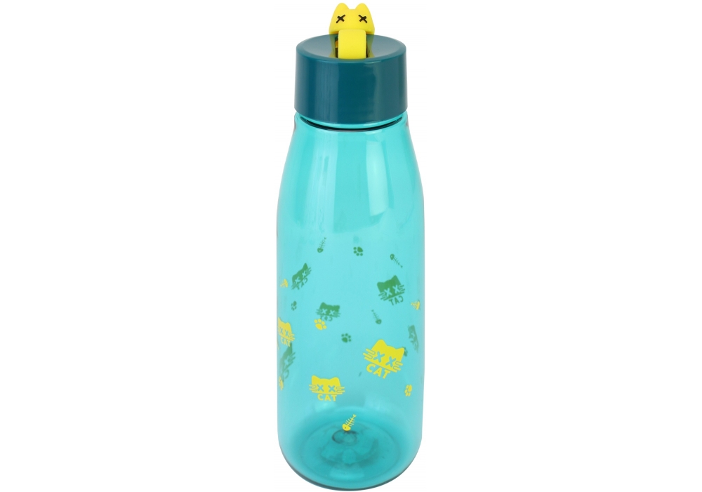 Пляшка для води Optima D-Cat, 450 мл, зелено-жовта
